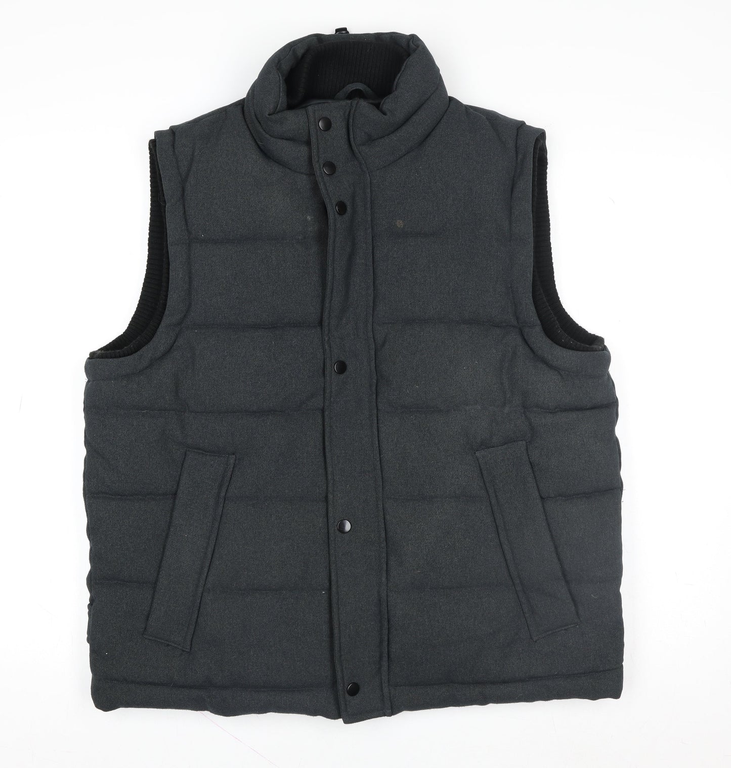 Kenneth Cole Reaction Men's Grey Puffer Waistcoat L Lined Casual