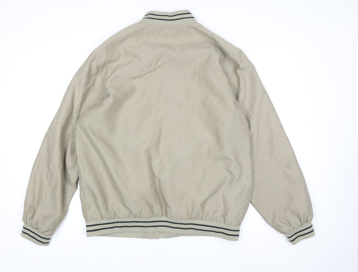 Pegasus Men’s Beige Bomber Jacket M 40in Full Zip Classic Casual