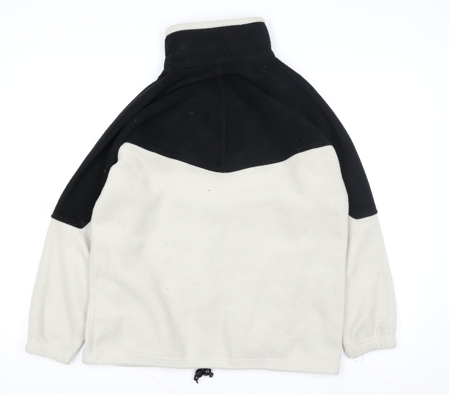 PARMOUR Sport Women's Beige Black Fleece Full Zip Jacket Size L