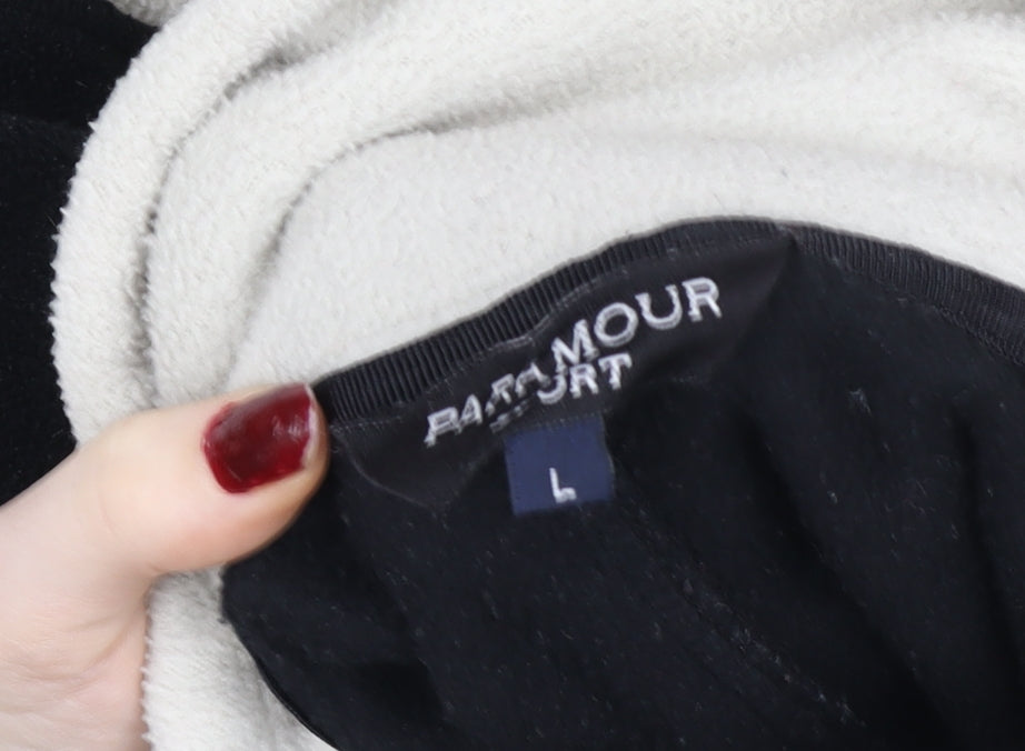 PARMOUR Sport Women's Beige Black Fleece Full Zip Jacket Size L