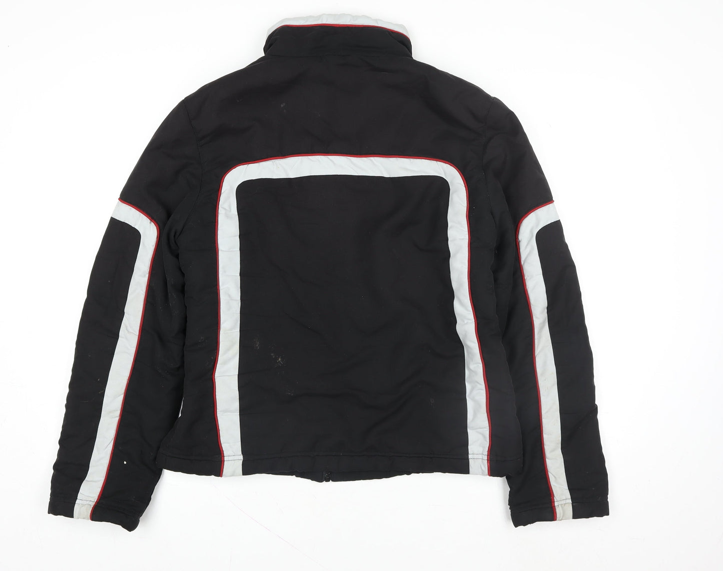 Authentic Style Men's Black XL Motorcycle Jacket Padded Full Zip