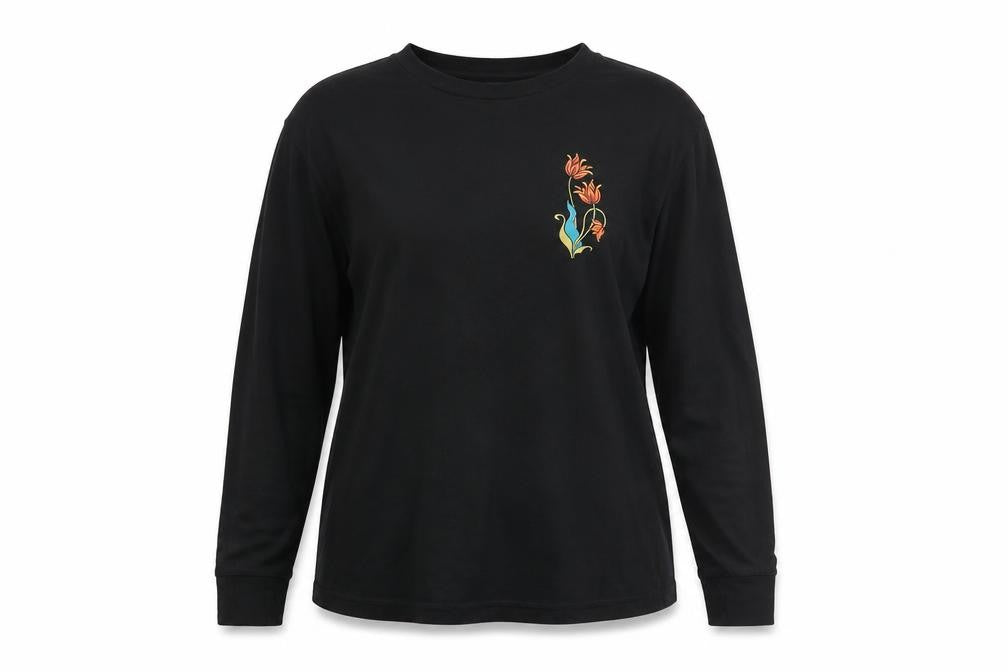 Mister Tee Unisex Black Long Sleeve Cotton Graphic T-Shirt L