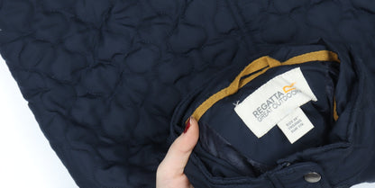 Preloved Regatta Teens Blue Quilted Mid-Length Jacket Size 164 Regular Fit - Label