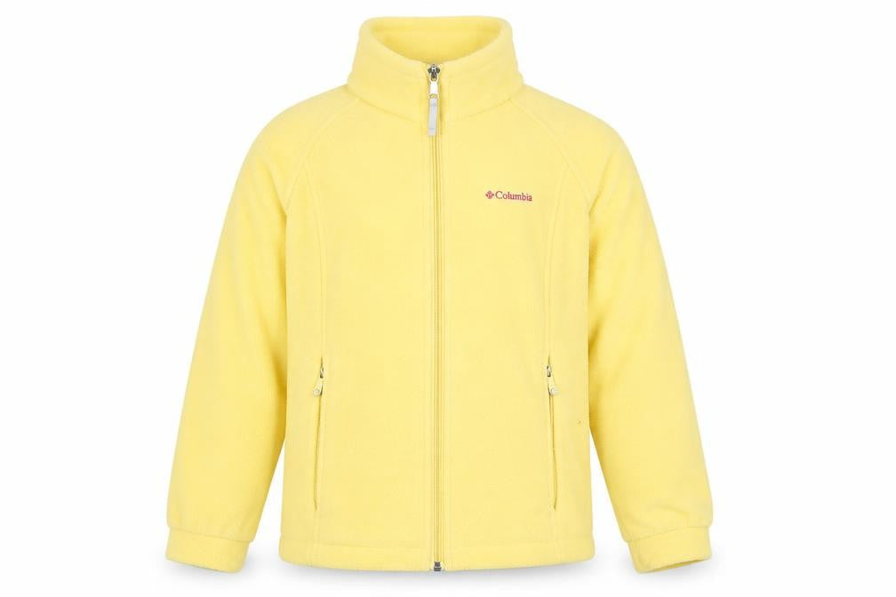 Columbia Teens Yellow Fleece Full Zip Sweatshirt 14 Regular