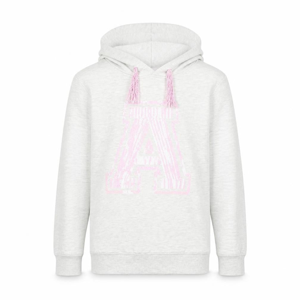 Tammy Girls Grey Hoodie 14-15 Years Pullover Fringe Glitter 'A' Design