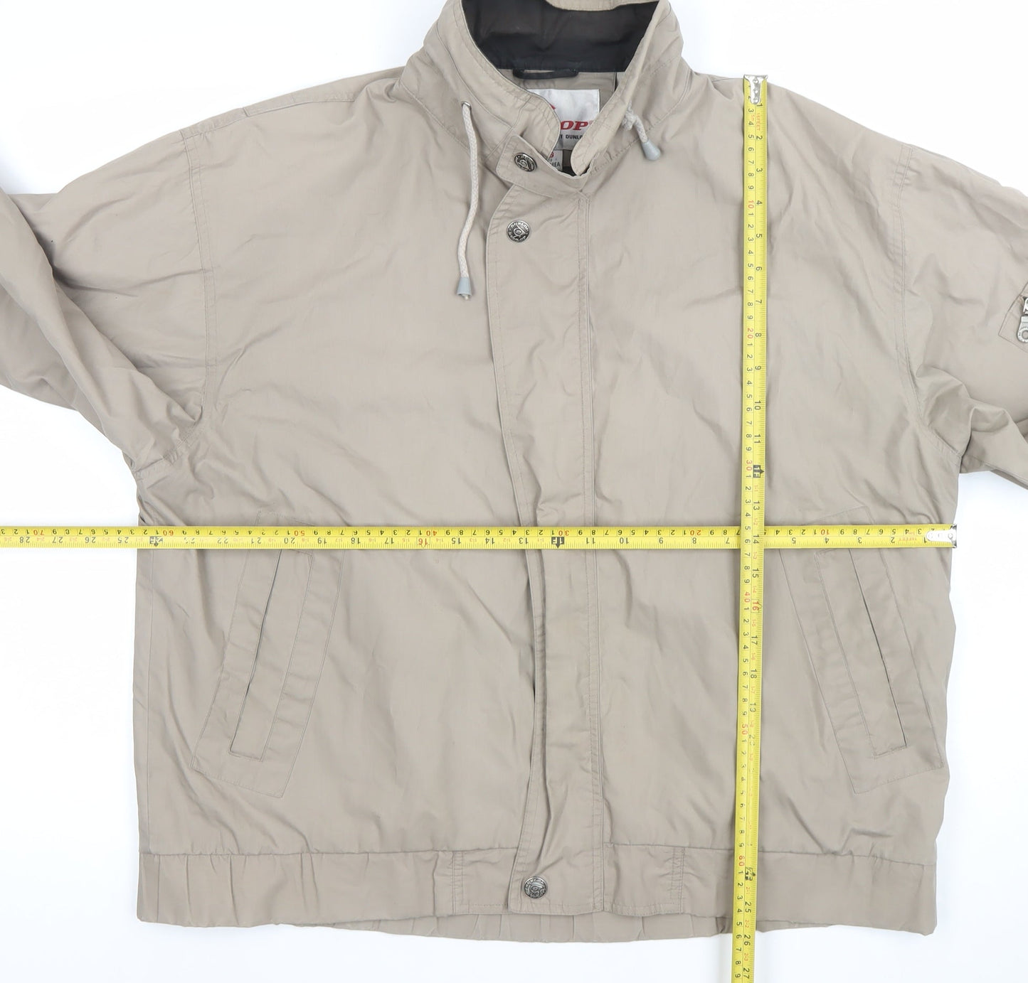 Dunlop Men's Beige Windbreaker Jacket L Regular Fit Casual