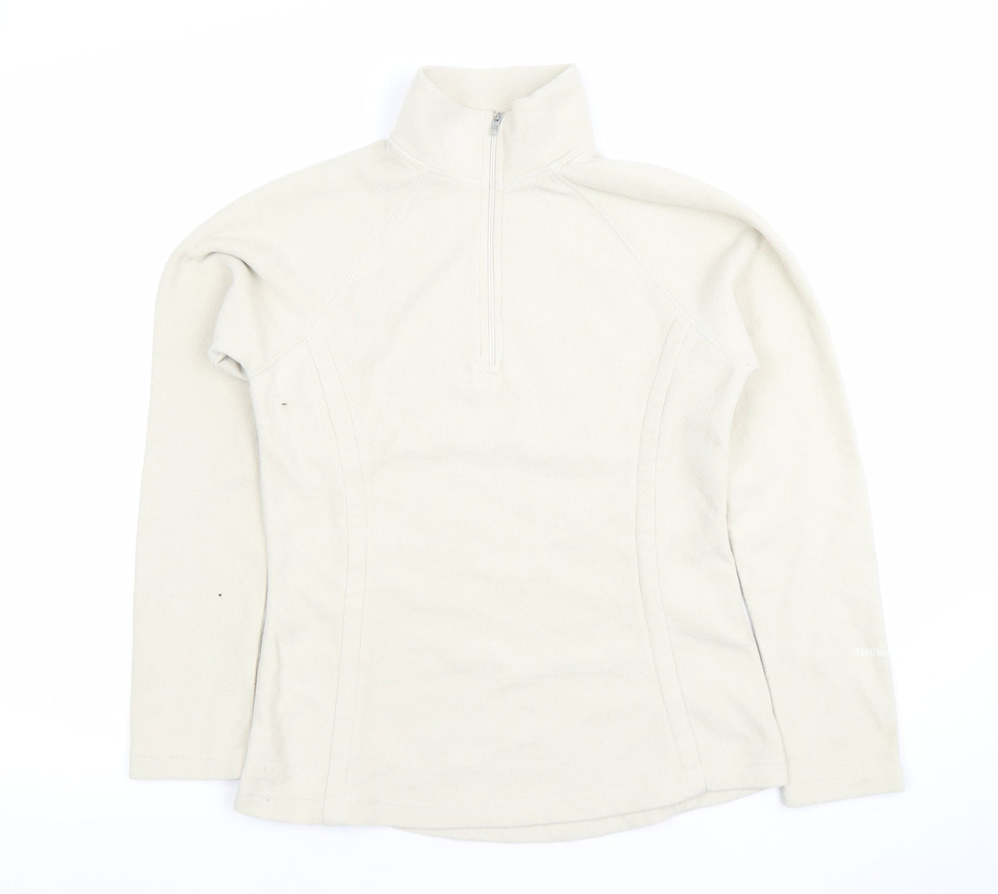 Petrolskin Women Beige 1/4 Zip Fleece Pullover Sweatshirt Size 8