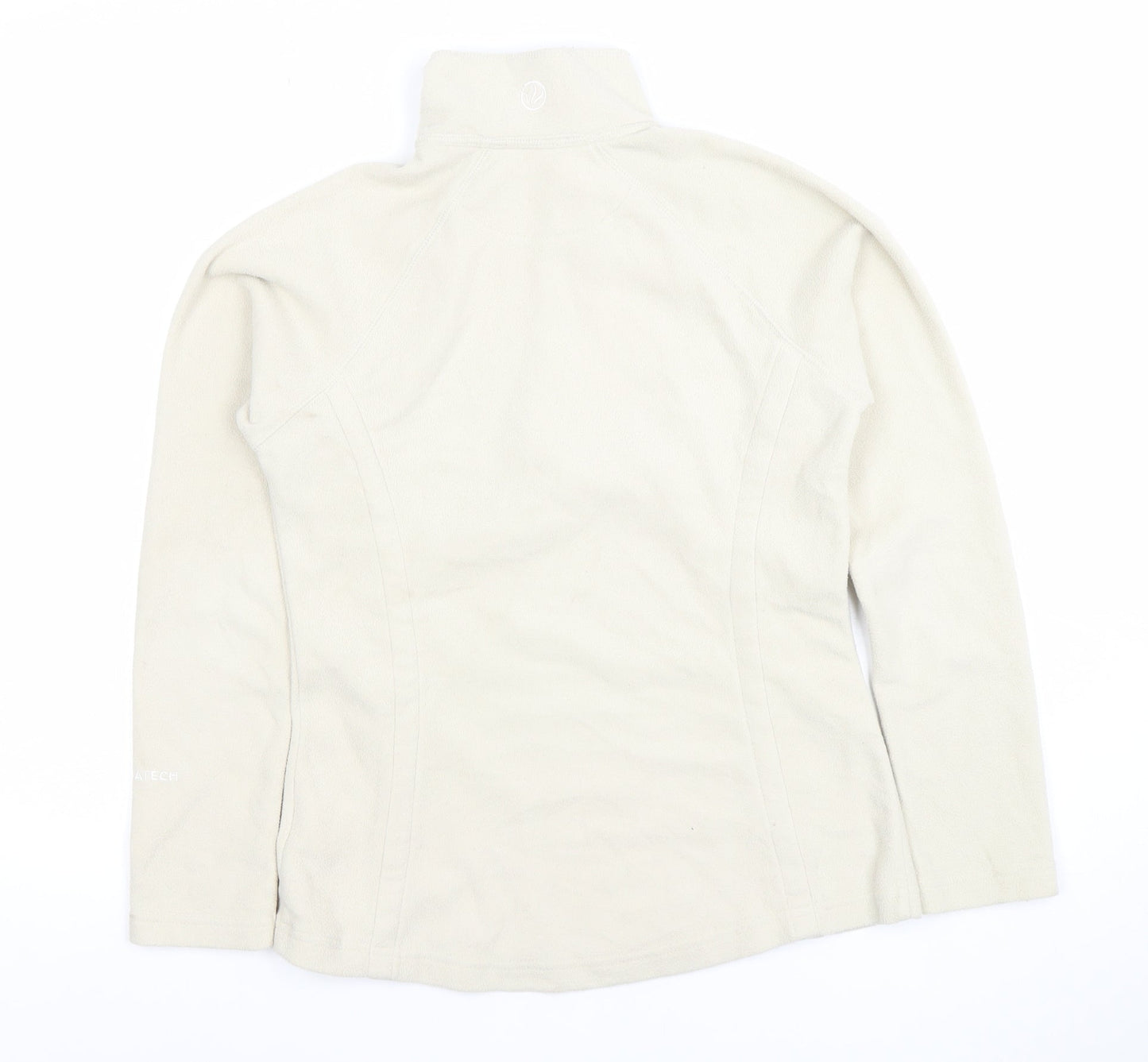 Petrolskin Women Beige 1/4 Zip Fleece Pullover Sweatshirt Size 8