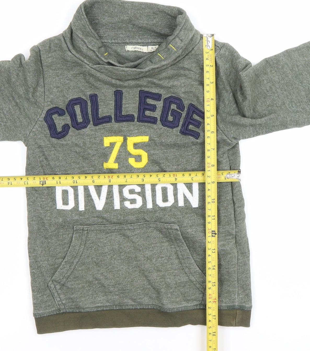 Sfera Boys Grey College Division Pullover Sweatshirt 6-7 Years