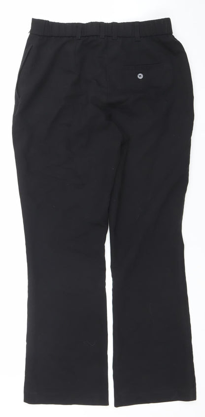 Close-up detail of Dunnes Women's Black, size 10, Straight Leg Trousers