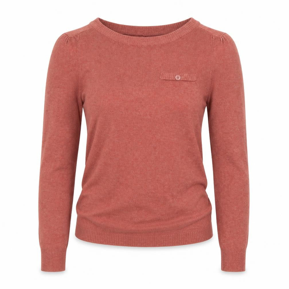 Mango Women’s Brown Crew Neck Long Sleeve Pullover Jumper Size 8