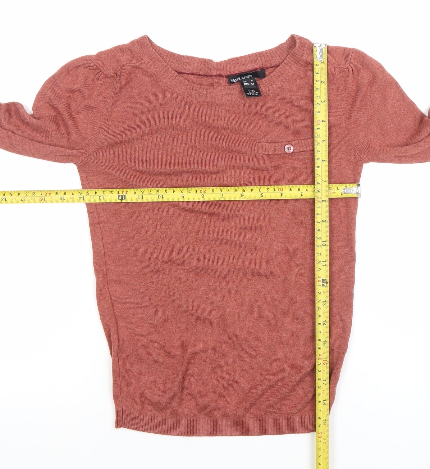Mango Women’s Brown Crew Neck Long Sleeve Pullover Jumper Size 8
