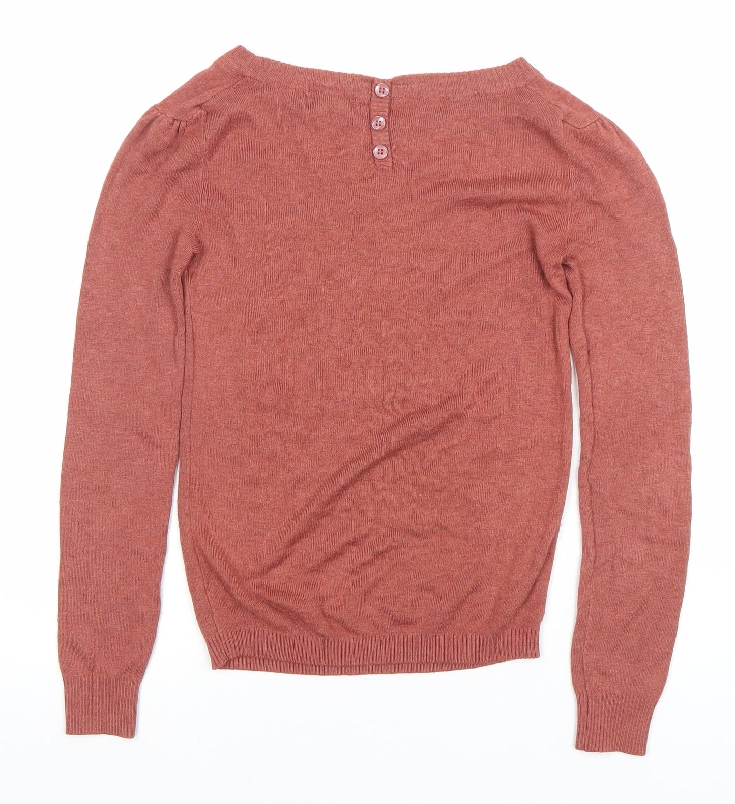 Mango Women’s Brown Crew Neck Long Sleeve Pullover Jumper Size 8