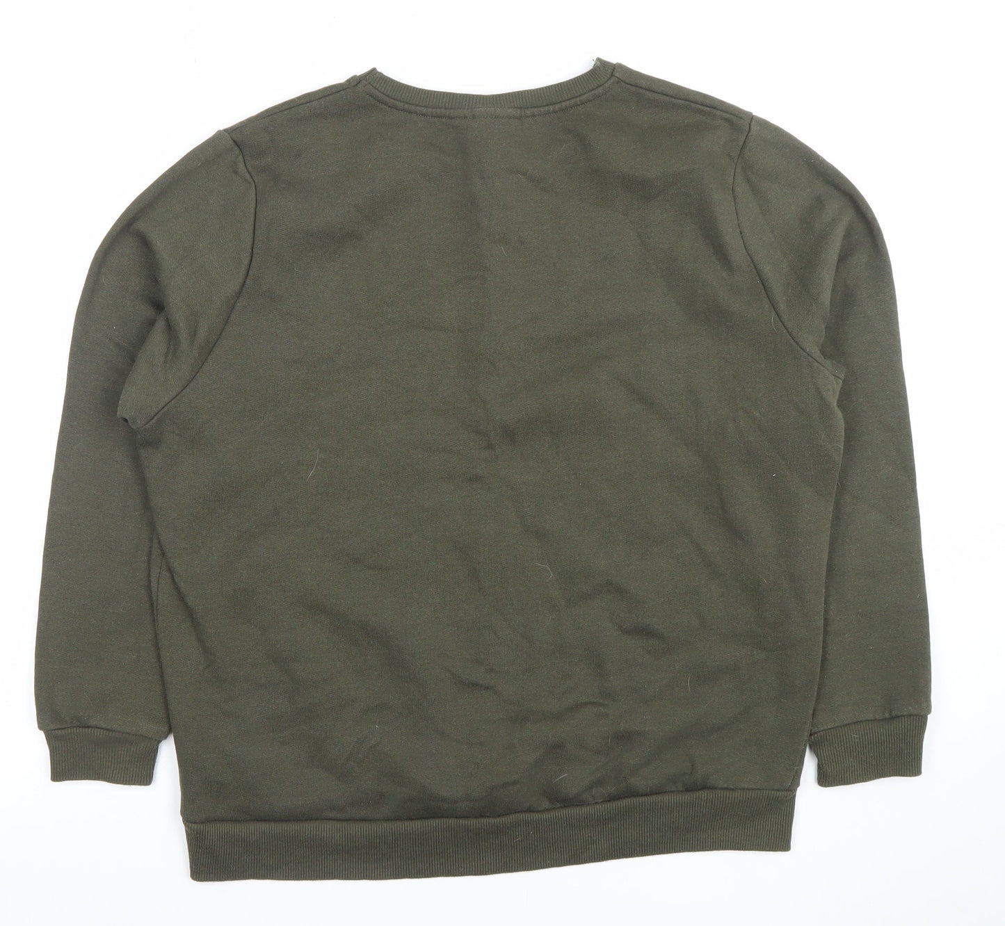 Batman Khaki Green Women's Cotton Blend Pullover Sweatshirt Size 16