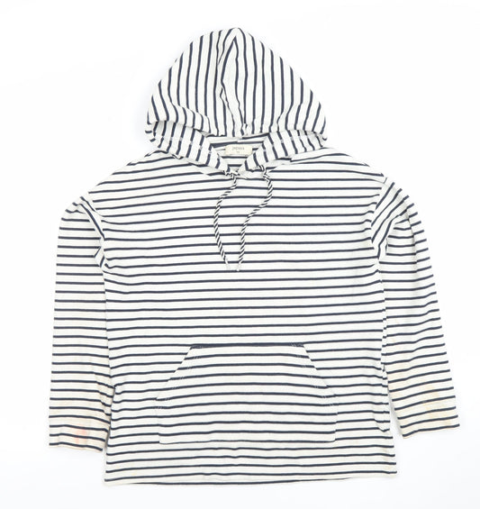 Papaya Women’s Navy & White Striped Hoodie XS Cotton Pullover