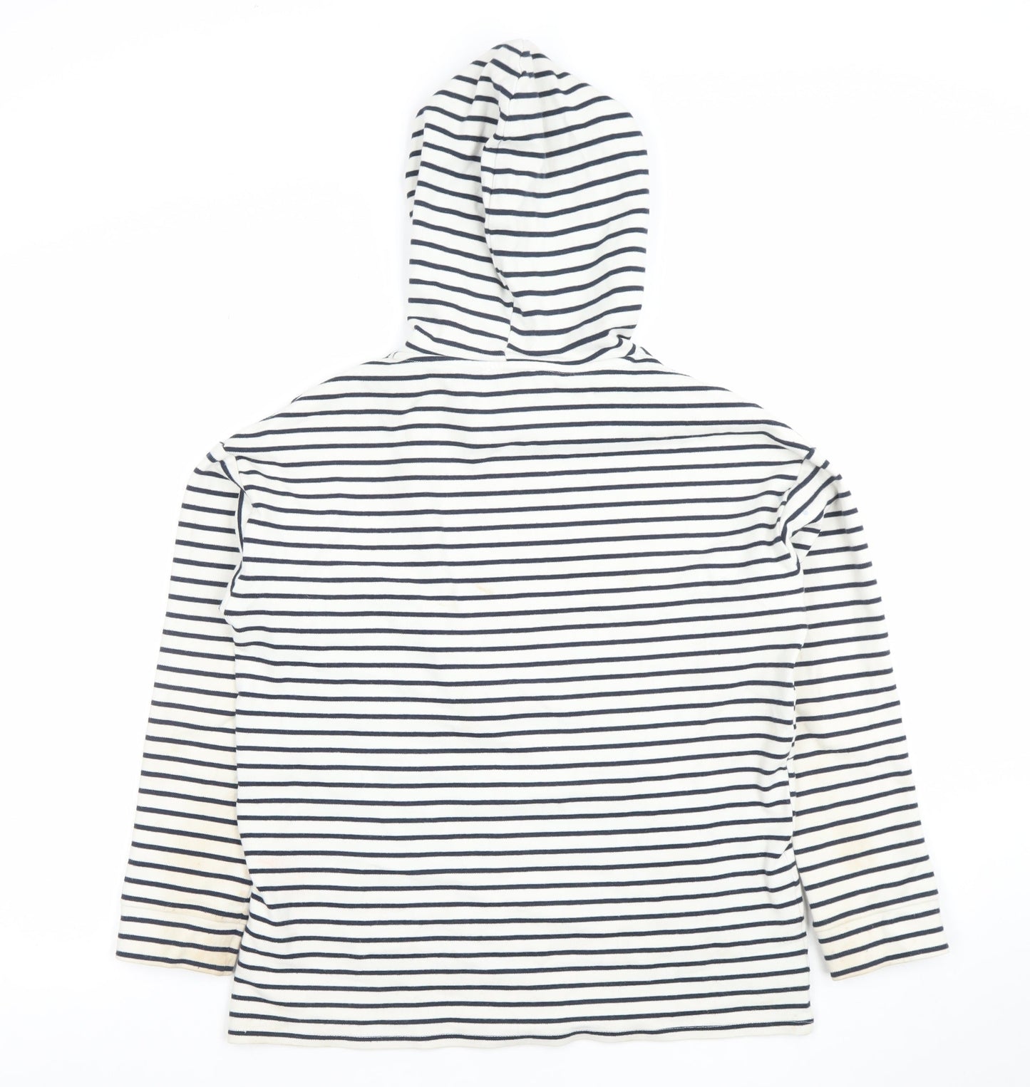 Papaya Women’s Navy & White Striped Hoodie XS Cotton Pullover