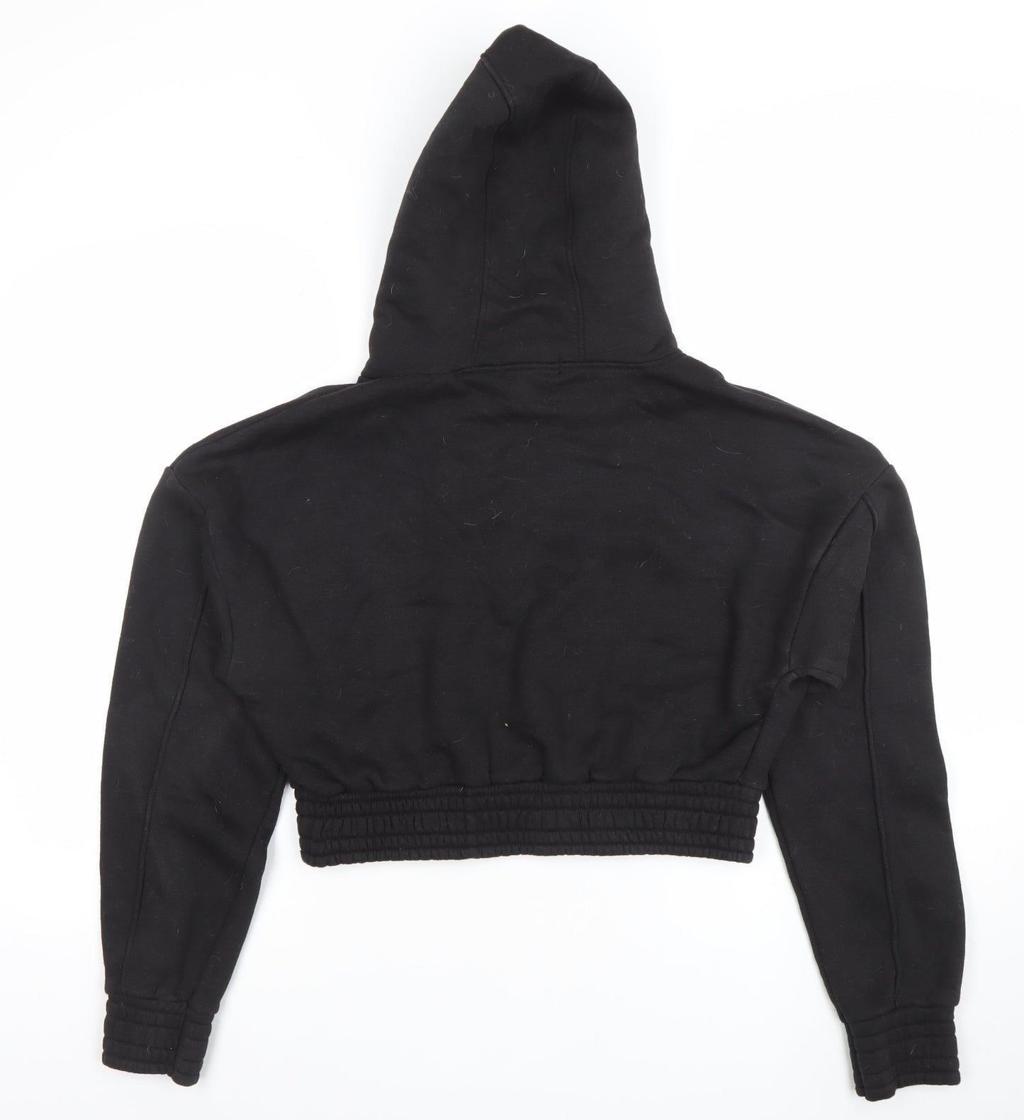 MFG Women Black 7XL Cropped Pullover Hoodie 48% Cotton 52% Polyester