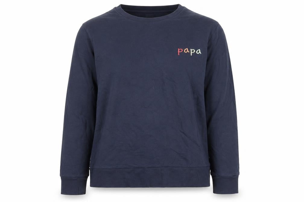 MORI Unisex Adults Navy Organic Cotton Pullover Sweatshirt M