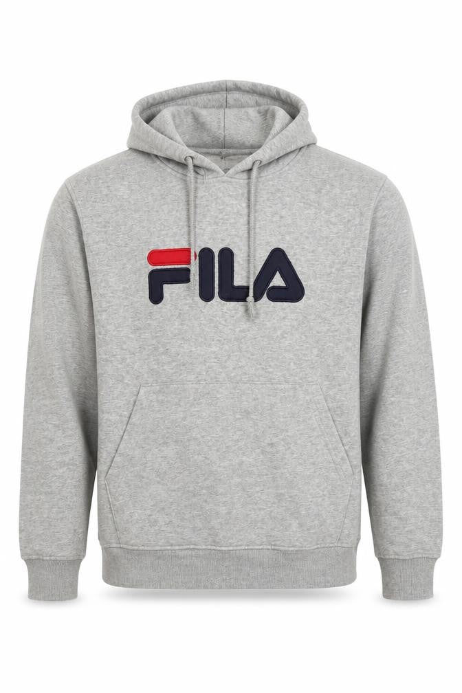 Fila Black Line Men's Grey Pullover Hoodie XS Logo Sports Style
