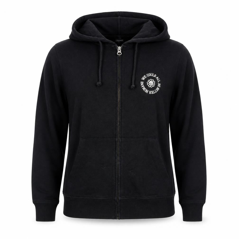 Marks & Spencer Women Black Size 12 Full Zip Hoodie