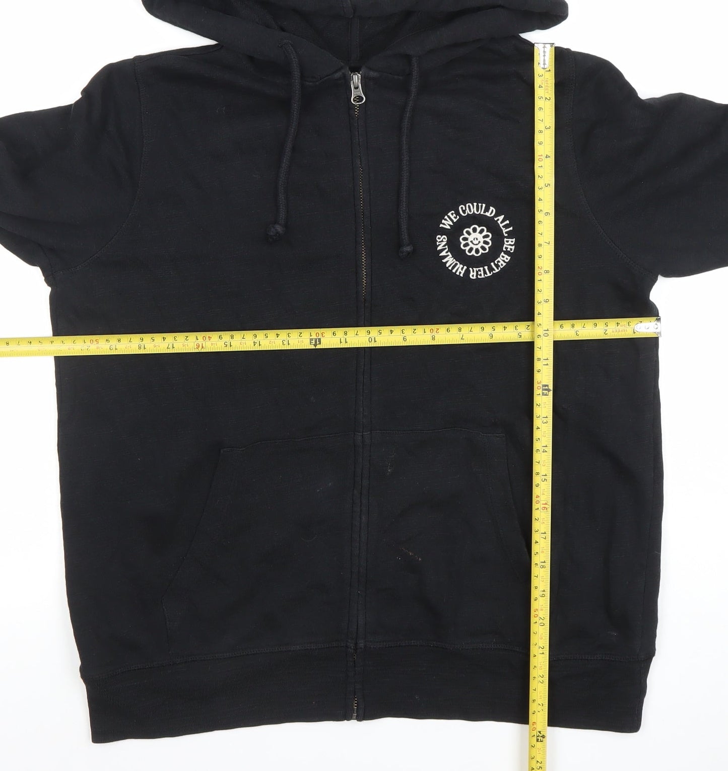 Marks and Spencer Women Black Size 12 Full Zip Hoodie