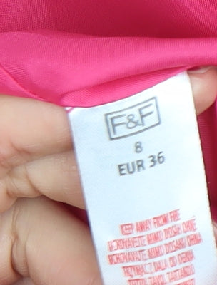 F&F Women Pink Size 8 Regular Open Front Blazer Jacket
