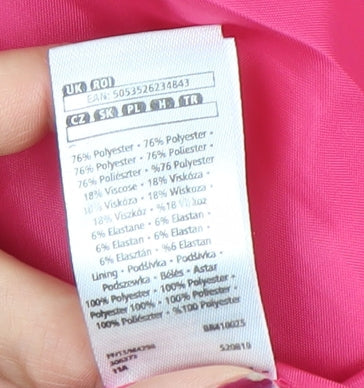 F&F Women Pink Size 8 Regular Open Front Blazer Jacket