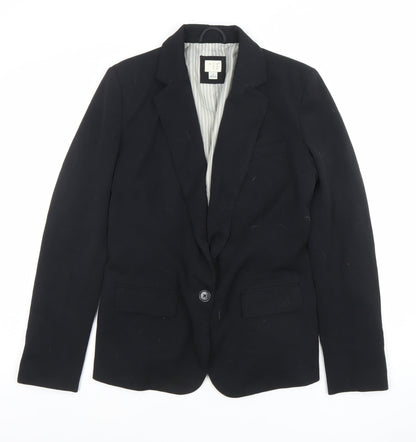 And Away Women's Black Size 8 Single-Breasted Lined Blazer