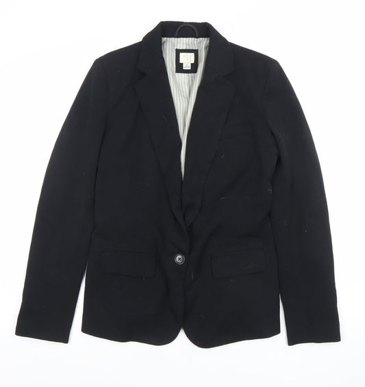 And Away Women's Black Size 8 Single-Breasted Lined Blazer