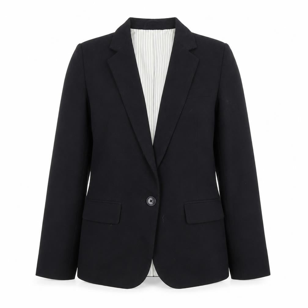 And Away Women's Black Size 8 Single-Breasted Lined Blazer
