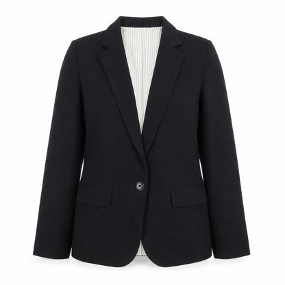 And Away Women's Black Size 8 Single-Breasted Lined Blazer