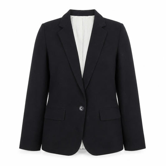 And Away Women's Black Size 8 Single-Breasted Lined Blazer