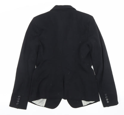 And Away Women's Black Size 8 Single-Breasted Lined Blazer