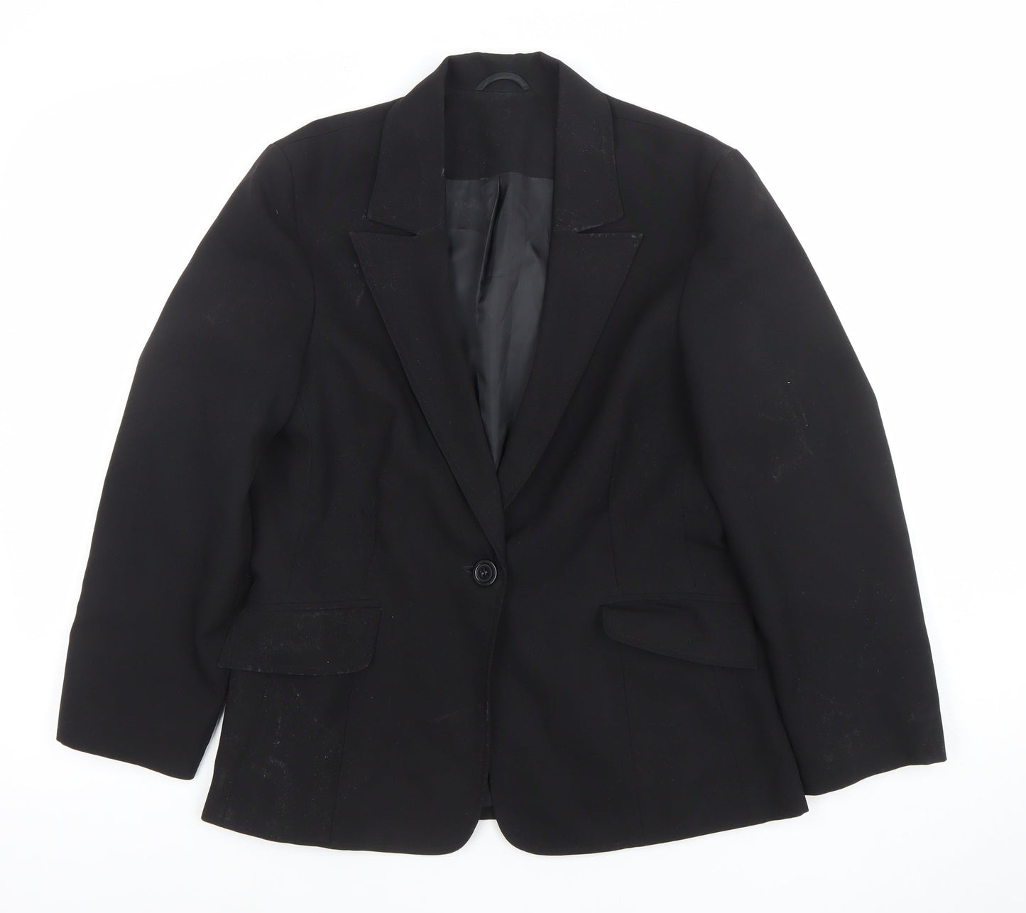 Essentials Women’s Black Size 12 Classic Lined Suit Jacket