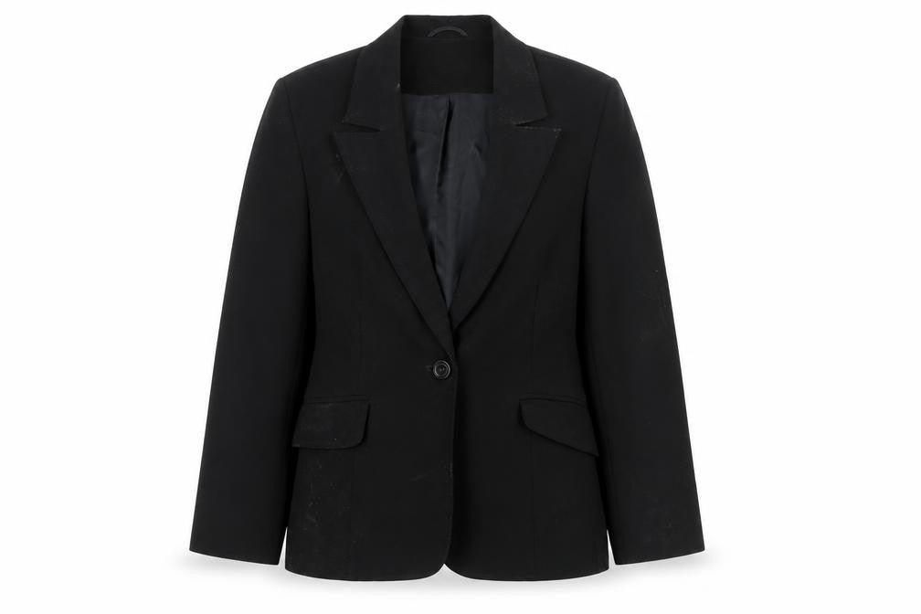 Essentials Women’s Black Size 12 Classic Lined Suit Jacket