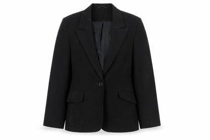 Essentials Women’s Black Size 12 Classic Lined Suit Jacket
