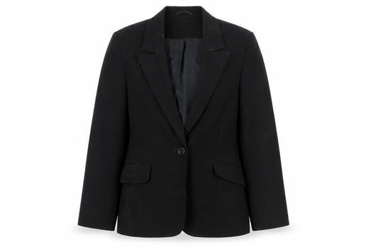 Essentials Women’s Black Size 12 Classic Lined Suit Jacket