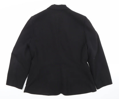 Essentials Women’s Black Size 12 Classic Lined Suit Jacket
