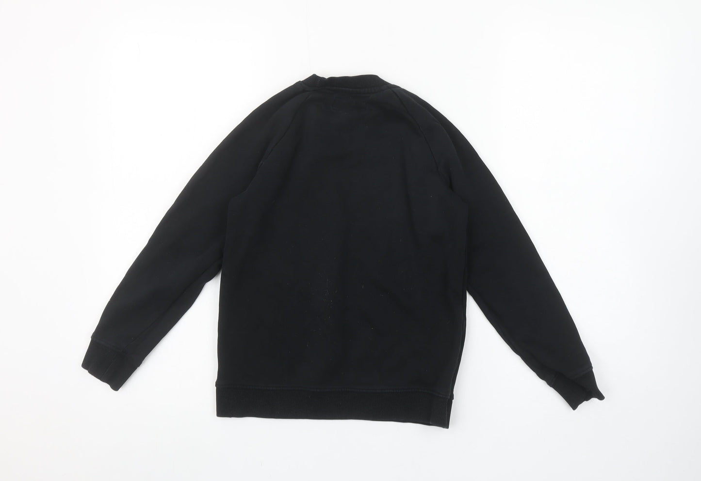 Next Boys Black Cotton Blend Crew Neck Fleece Sweatshirt 9 Years