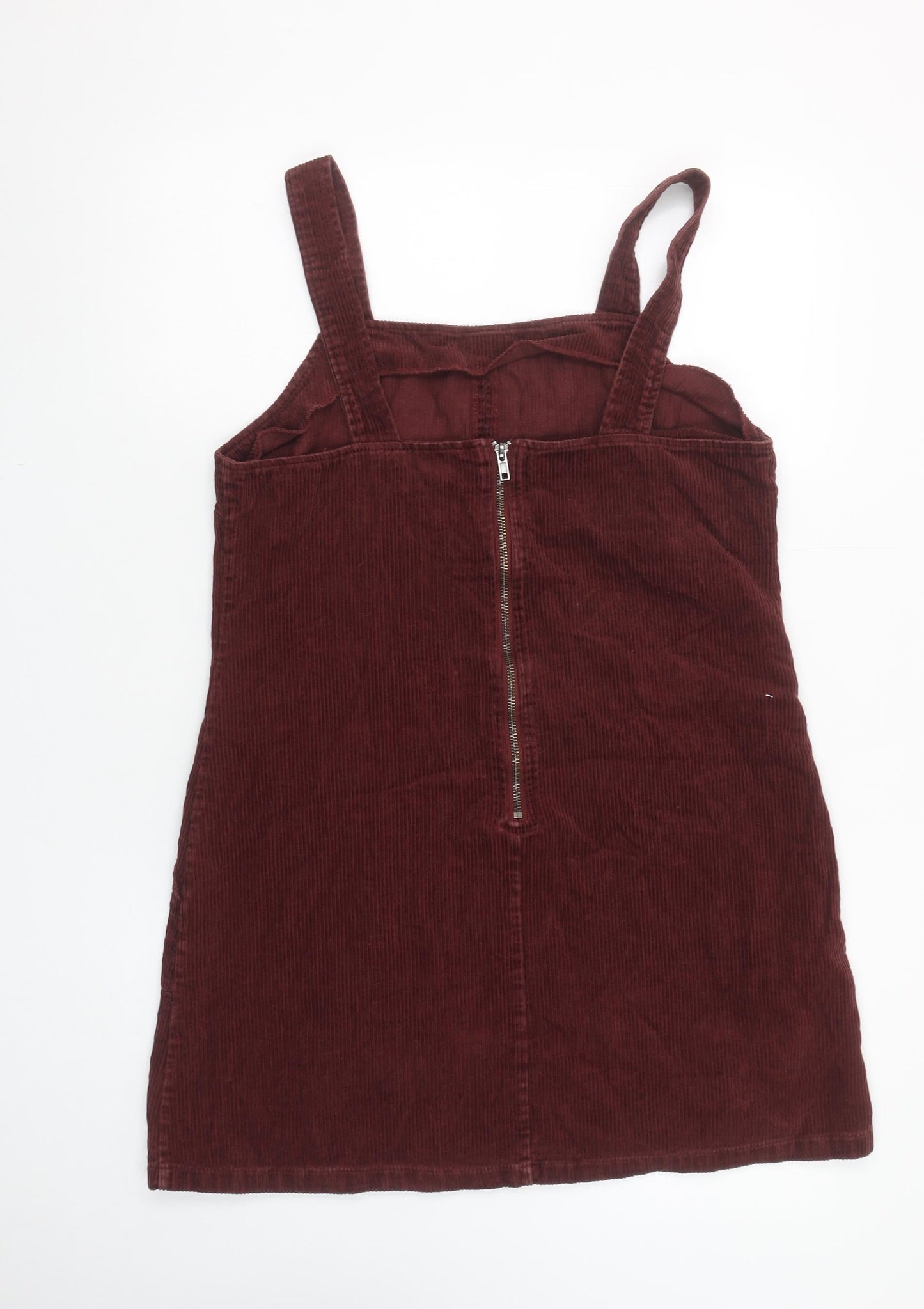 New Look Women Brown Corduroy Pinafore Dress Size 12