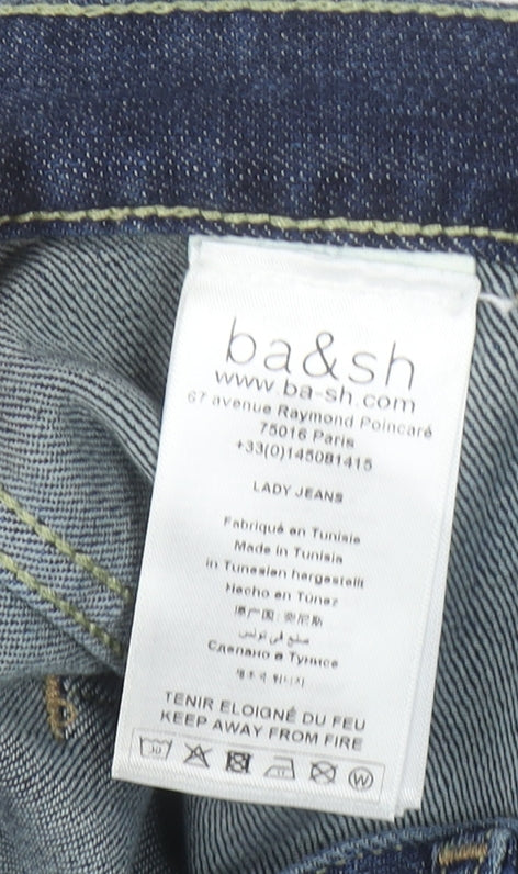 ba&sh Womens Blue Straight Leg Mid Rise Denim Jeans XS