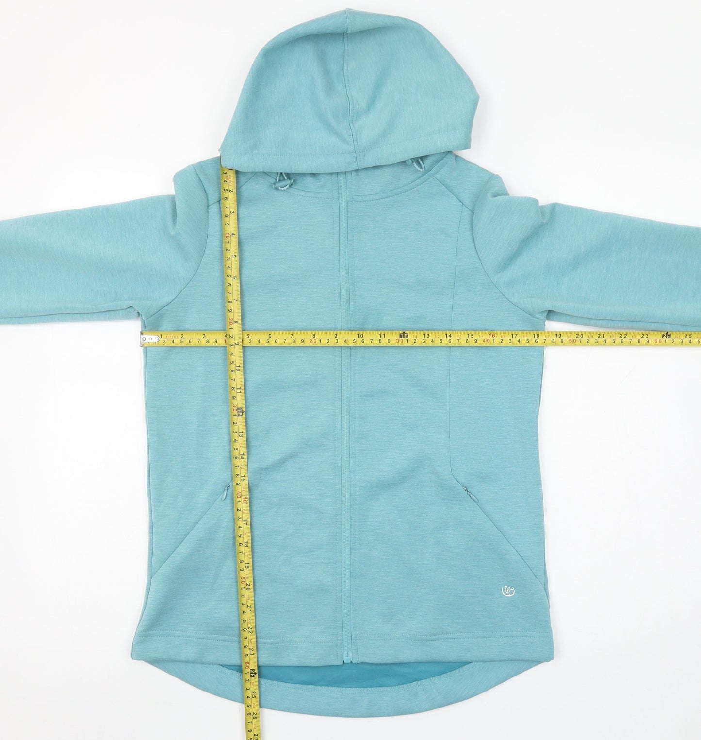 Dunnes Stores Womens Teal XS Full Zip Hoodie Polyester Blend