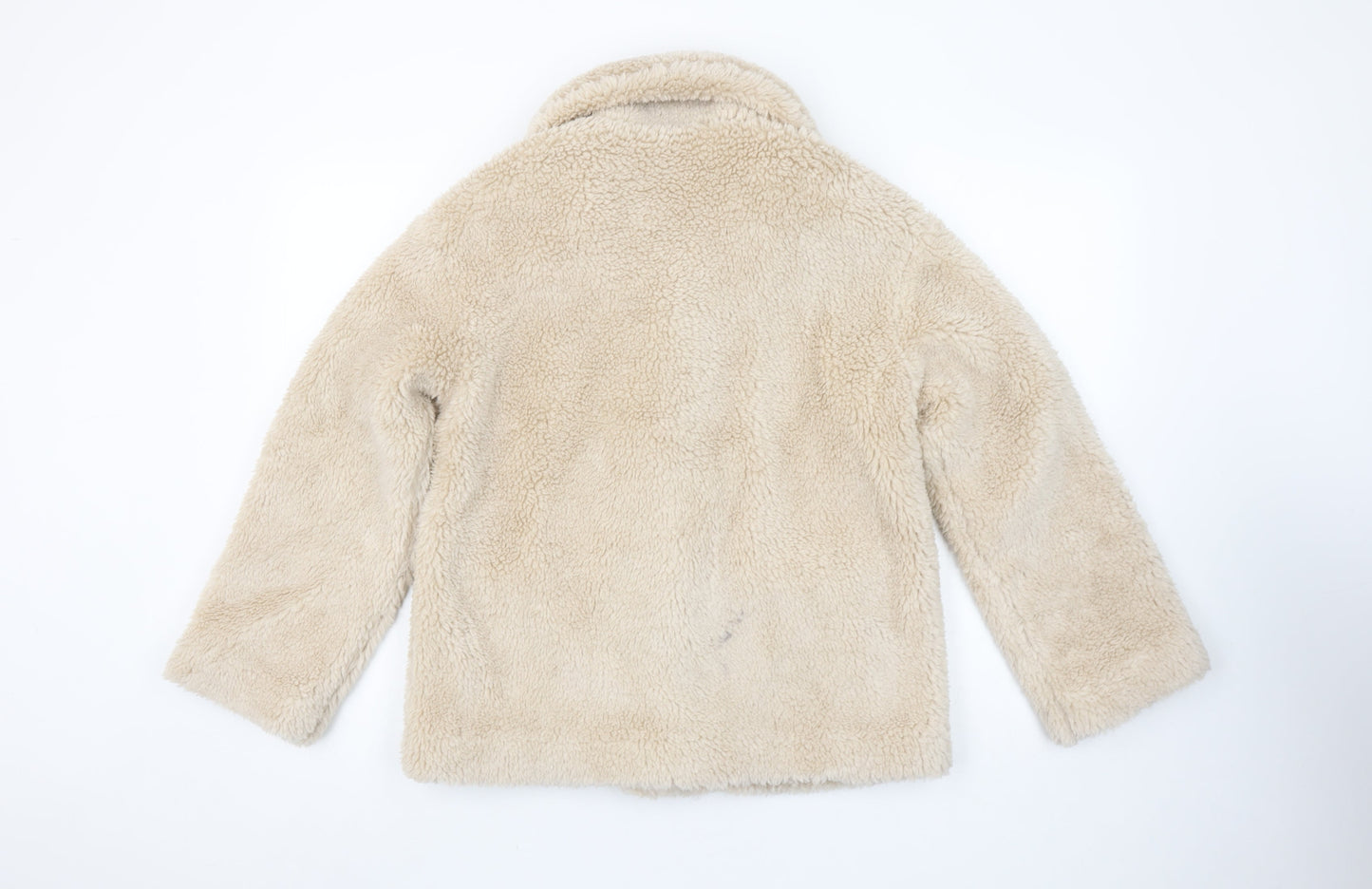 Gémo Women Beige Fleece Button Jacket XS