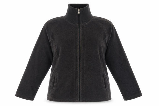 Marks & Spencer Per Una Grey Fleece Zip Jacket Women XL