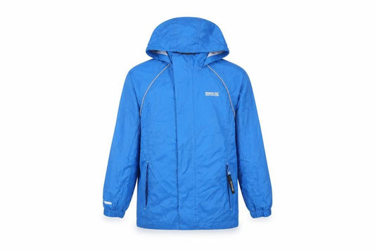 Regatta Boys Blue Hooded Rain Coat 9-10 Years Waterproof Outdoor Jacket