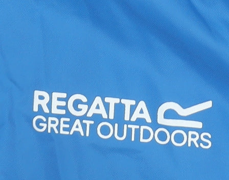Regatta Boys Blue Hooded Rain Coat 9-10 Years Waterproof Outdoor Jacket