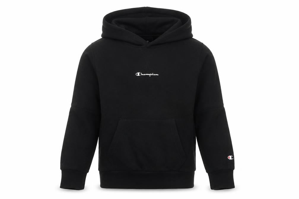 Champion Boys Black Hoodie Small 7-8 Years Pullover Cotton Blend