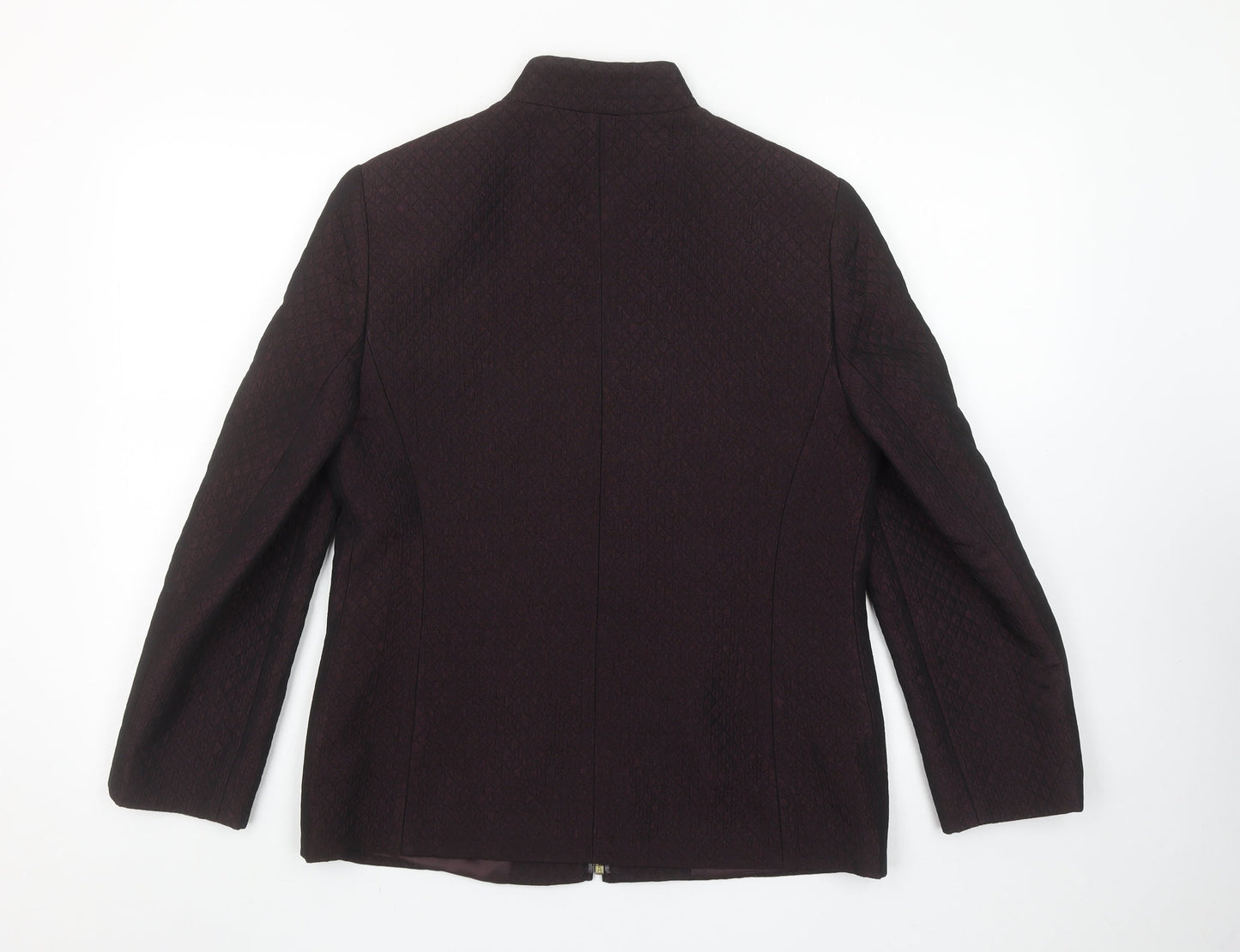Gold by Michael H Women's Brown Zip Jacket Size 10 Wool Blend