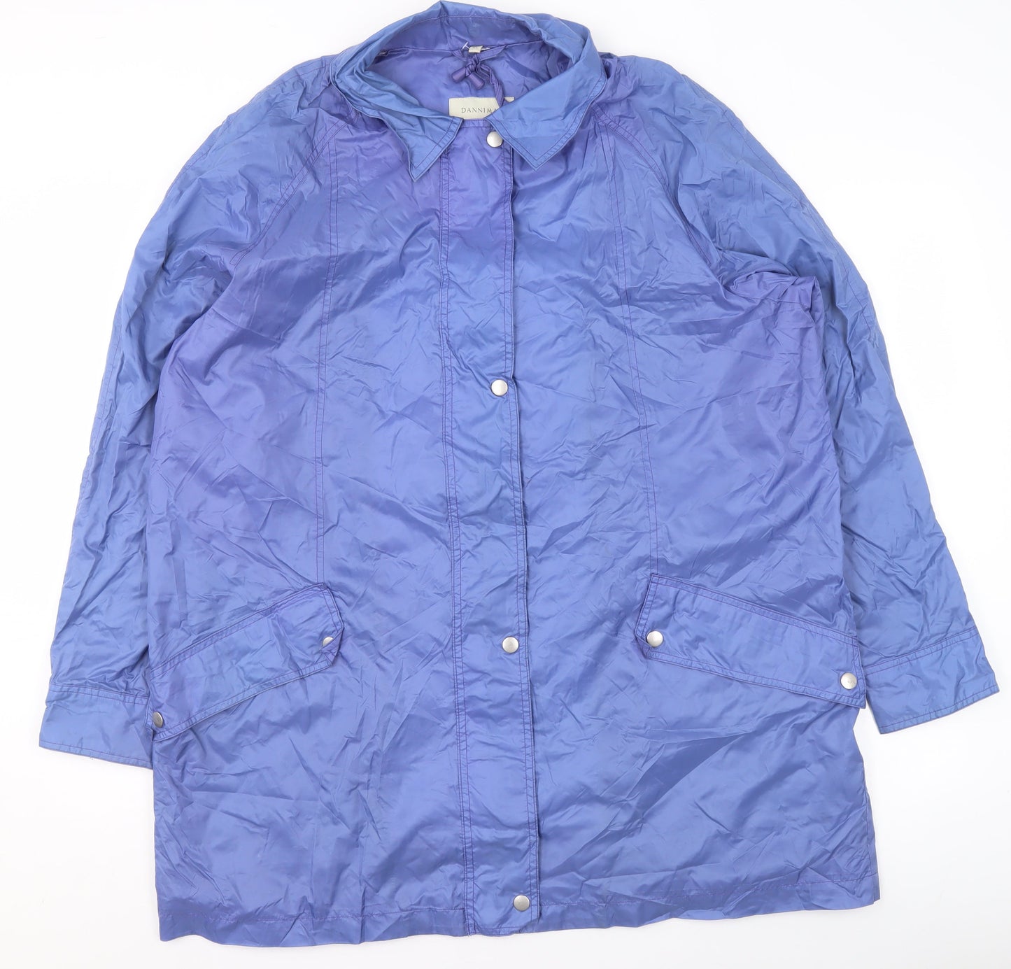 Dannimac Women's Blue Waterproof Long Rain Coat XL