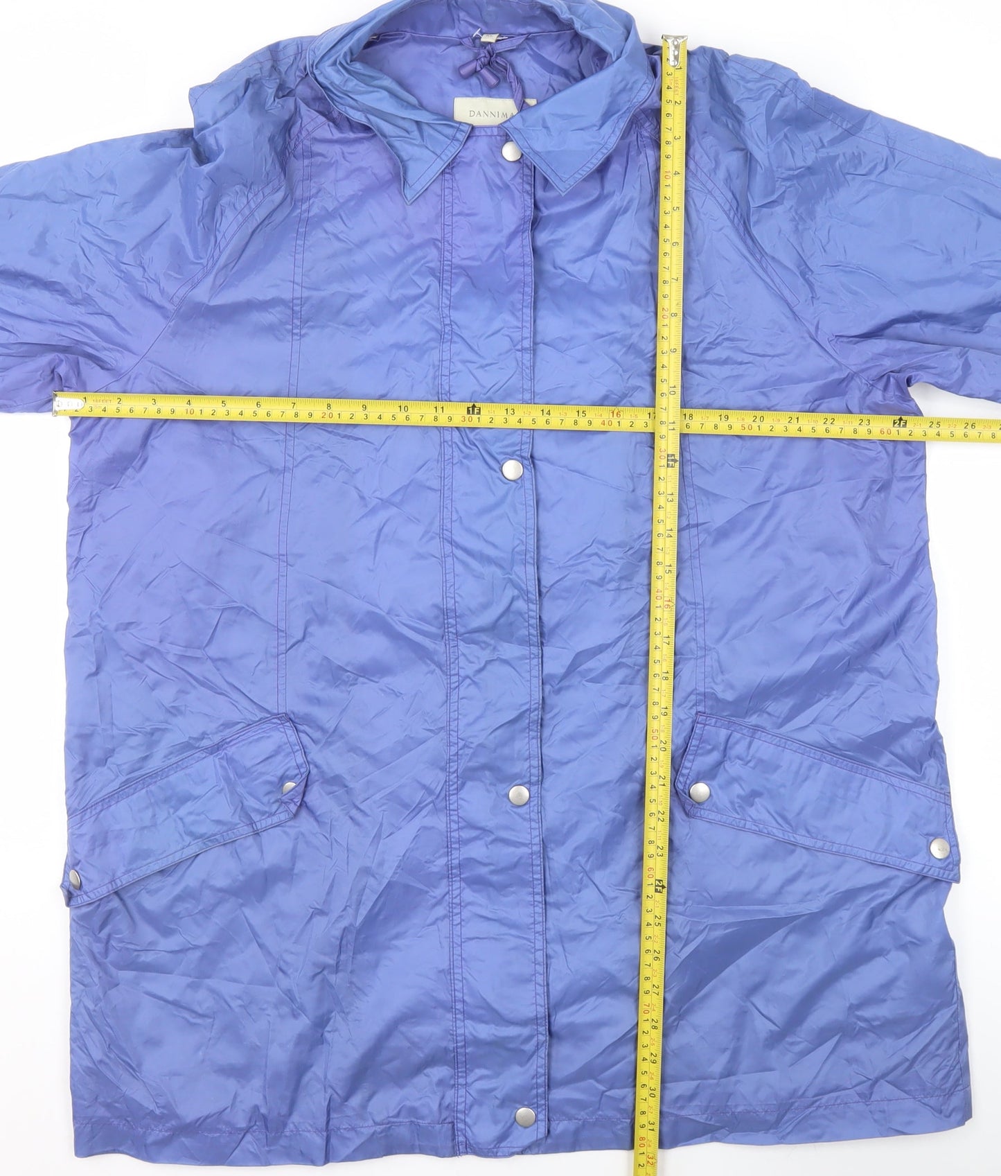 Dannimac Women's Blue Waterproof Long Rain Coat XL